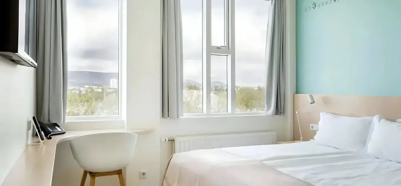 Balcony view of Reykjavik Lights Hotel by Kea